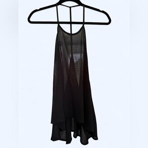 Sparkle & Fade for UO Black sheer mesh thin strap racer back tank top Medium